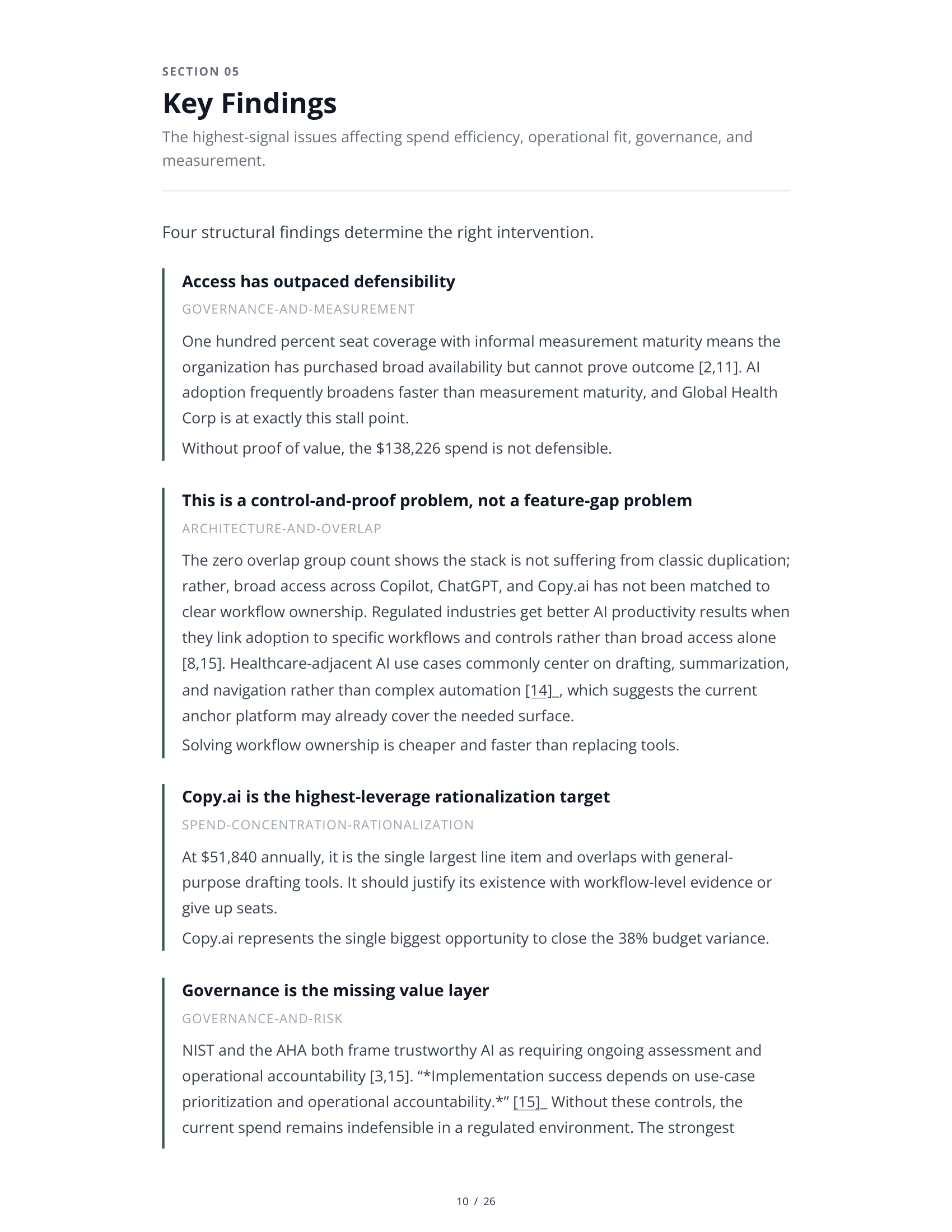 Sample AI Stack Audit Report - Page 10