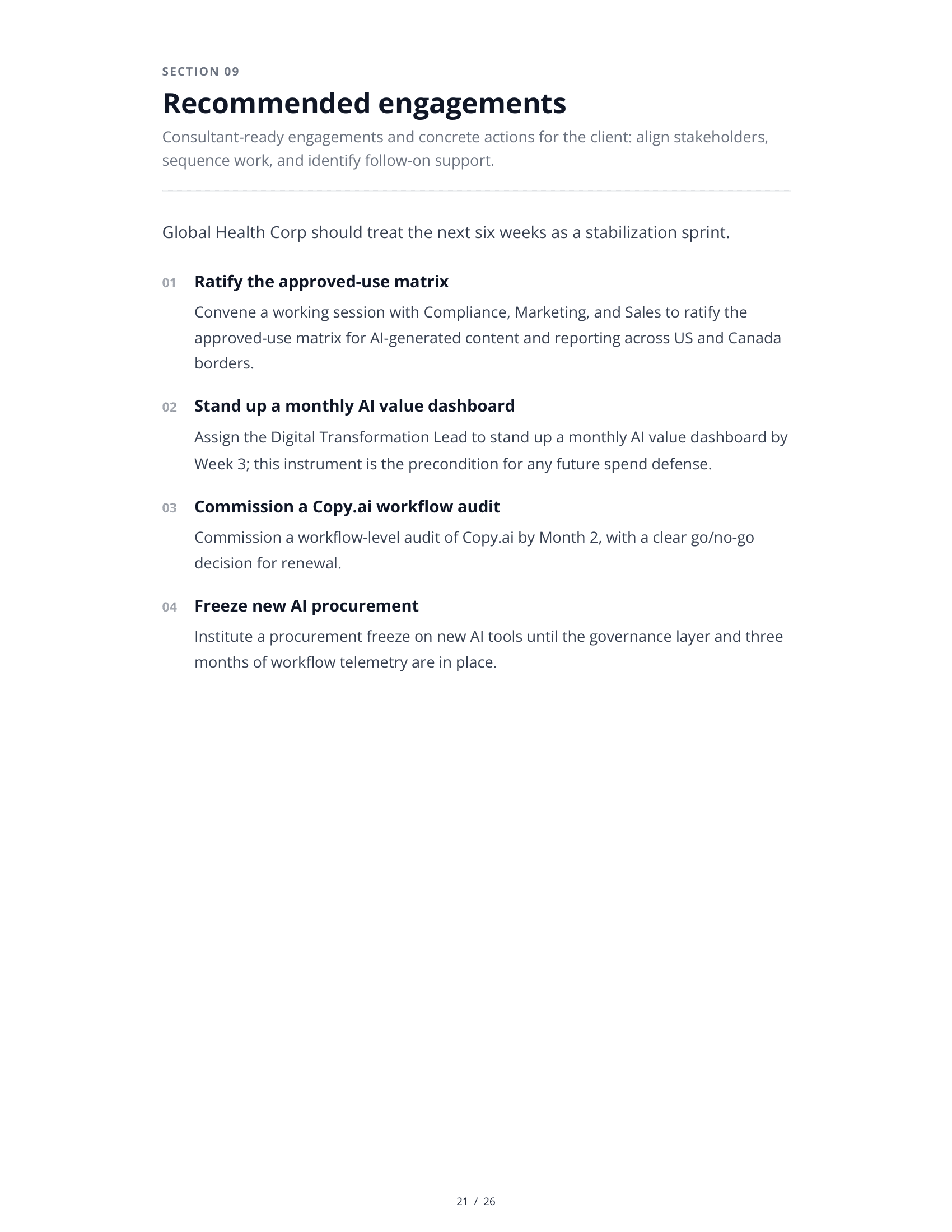 Sample AI Stack Audit Report - Page 21