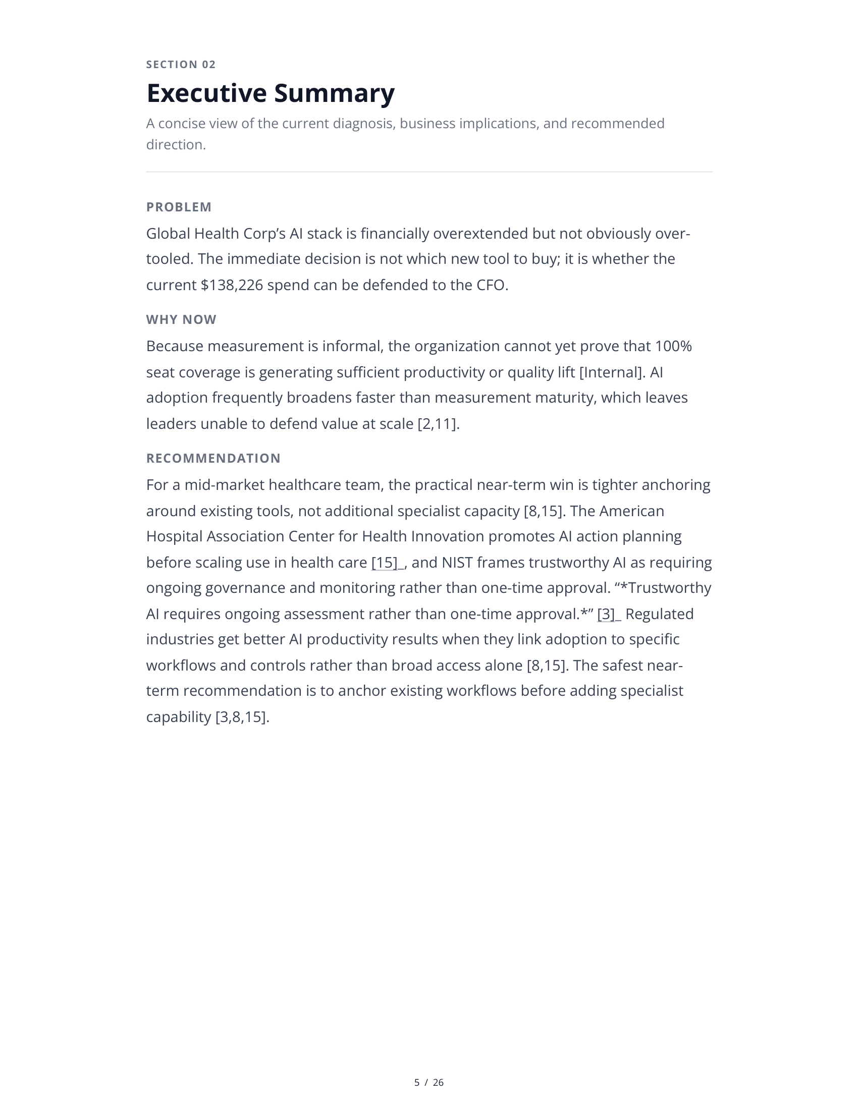 Sample AI Stack Audit Report - Page 5