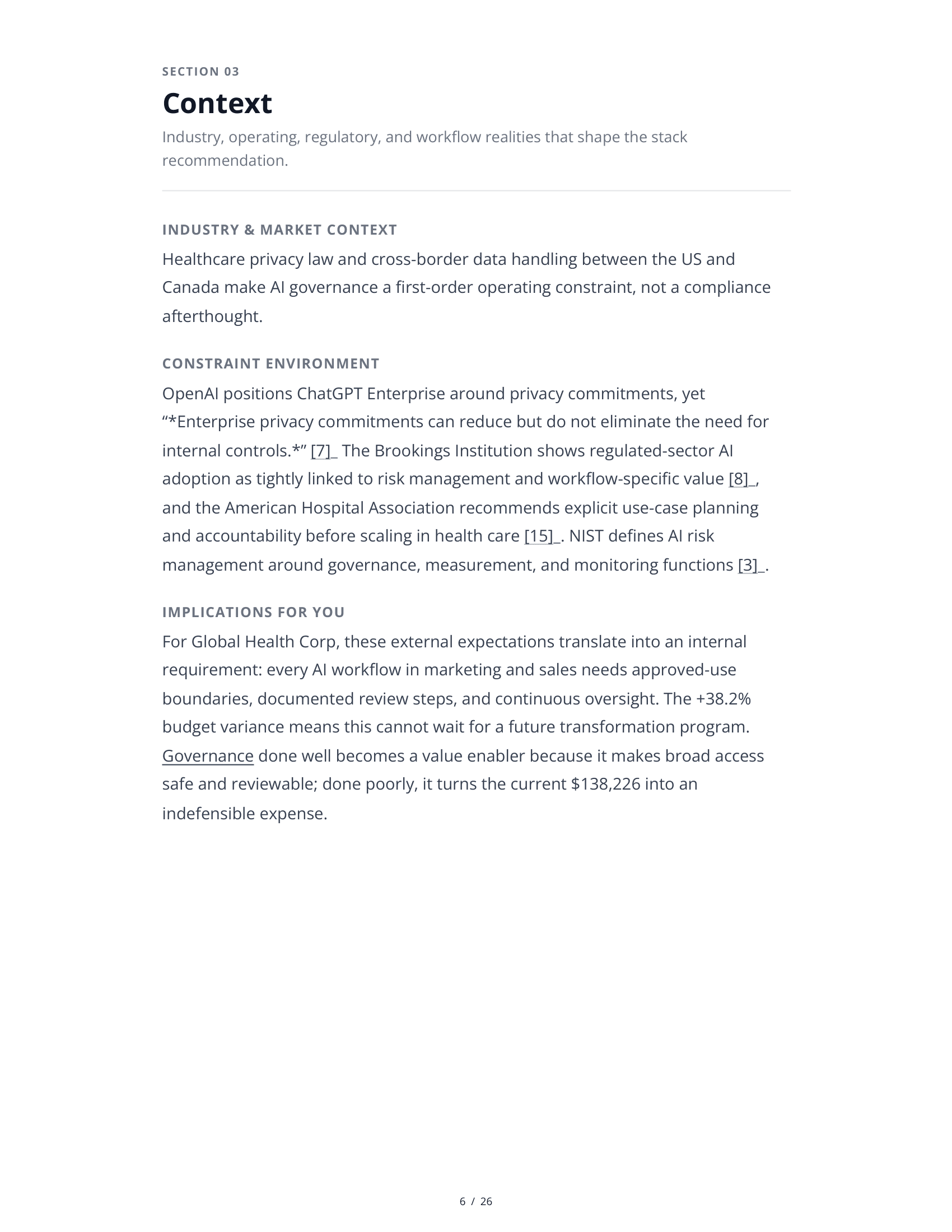 Sample AI Stack Audit Report - Page 6